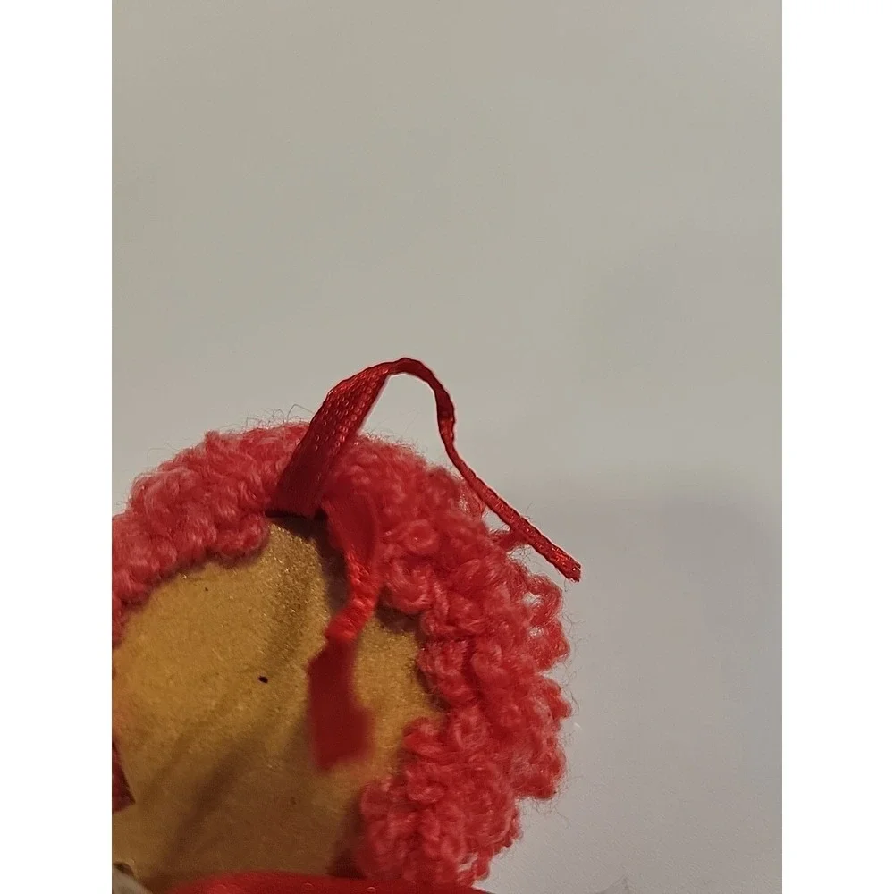 Vtg Pair Of Kurt Adler Raggedy Ann & Andy Wooden Jointed Christmas Ornaments